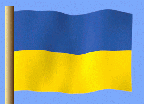 Waving Ukrainian Flag